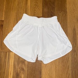 White Tracker Shorts From Lululemon.